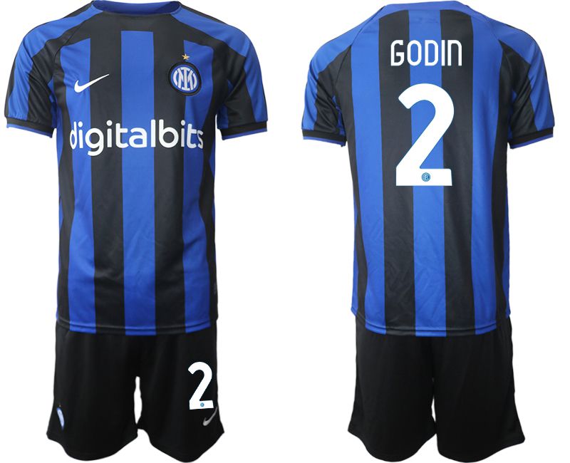 Men 2022-2023 Club Inter Milan home blue #2 Soccer Jersey